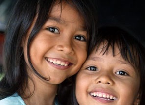 Kids smiling
